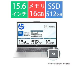 �m�[�g�p�\�R�� �V�i HP 15-fd1000 G1 BJ0M5PA-AAAN 15.6�C���` Core 5 120U �������e��16GB SSD 512GB Office 2024���� Windows 11 �w��F�� Web�J���� ���{��L�[�{�[�h �e���L�[