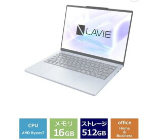�m�[�g�p�\�R�� �V�i NEC LAVIE N13 Slim N1375/LAM PC-N1375LAM 13.3�C���` Ryzen 7 7735HS SSD512GB �������e�� 16GB Office 2024���� Windows 11 ��F�� Web�J���� ���{��L�[�{�[�h