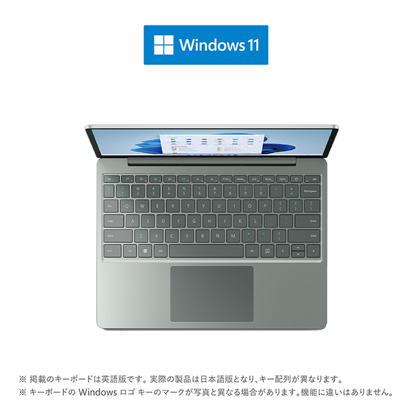 ノートパソコン 新品 マイクロソフト Surface Laptop Go 8QC-00032 12.4インチ Core i5 1135G7 SSD128GB メモリ8GB Windows 11 Office 指紋認証 駆動時間13.5時間 Webカメラ 日本語キーボード セージ