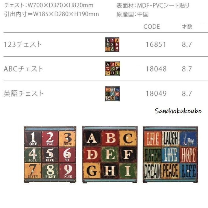 楽天市場】ABC 英語 チェスト スチール + PVC キャビネット 
