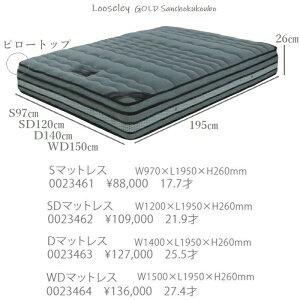 |PbgRC }bgX LOOSELEY GOLD ݔz 3][ 26Z` a1.8~ 2~ fQ [ 肵ڊo K }bgX Â݂΂ 傤΂ n[h 