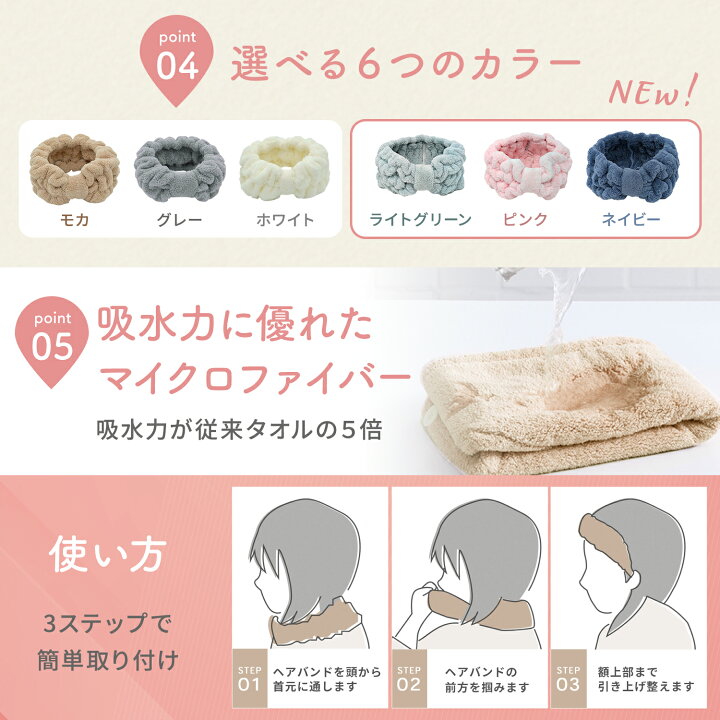 楽天市場】【モコモコフィットの触り心地】 ヘアバンド 洗顔 ヘアー 