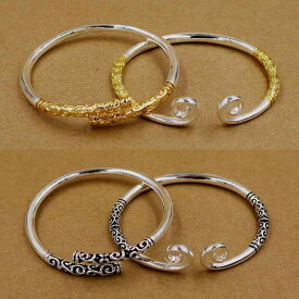バングル メンズ レディース カップル ペアルック アクセサリー ブレスレット 孫悟空 金箍棒 ギフト プレゼント シルバー ヴィンテージ レトロ