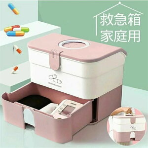 救急箱 薬箱 薬入れ おしゃれ ボックス 薬ケース 二重層箱 薬入れ 大容量 救急ボックス シンプル 応急手当 薬箱 収納上手 スチール 小物入れ レトロ 防災グッズ 防災セット ファーマシーボ