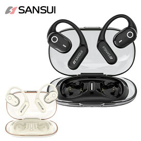 SANSUI｜耳掛け式｜オープンイヤー型｜ワイヤレスイヤフォン｜Model:W26｜Bluetooth 5.4｜ENC ノイズキャンセリング｜自動ペアリング｜IPX5防水｜マイク内蔵｜超長時間連続再生｜Type-C急速充電｜AAC/SBCコーデック｜小型軽量