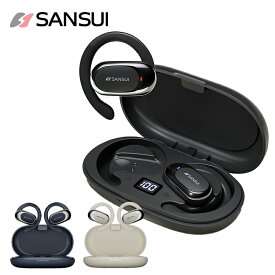 SANSUI｜耳掛け式｜オープンイヤー型｜ワイヤレスイヤフォン｜Model:W92｜Bluetooth 5.4｜ENC ノイズキャンセリング｜自動ペアリング｜IPX4防水｜マイク内蔵｜超長時間連続再生｜Type-C急速充電｜AAC/SBCコーデック｜小型軽量