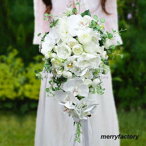ウエディングブーケ 花束 花飾り ブートニア 手首の花 結婚式 バラ造花 ウェディング用 アレンジメント 花嫁 披露宴 手作り キット ブライダルブーケ