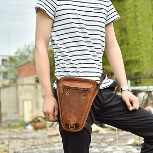 メンズ レッグポーチ レッグバッグ ボディバッグ 多機能 アウトドア ウエストポーチ 本革 カジュアル 鞄 バイク 自転車 登山 ポーチ 釣り サバゲー