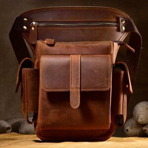 メンズ レッグポーチ レッグバッグ ボディバッグ 多機能 アウトドア ウエストポーチ 本革 カジュアル 鞄 バイク 自転車 登山 ポーチ 釣り サバゲー