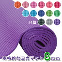 【専用メッシュケースをプレゼント!】厚さ8mmヨガマット クッション性抜群!! (ヨガマット8mm yogamat トレーニングマット)