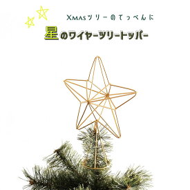 聖夜を彩る 星のワイヤーツリートッパー アイアン クリスマスツリーてっぺん用オーナメント オブジェ 星型 Xmas 装飾 デコレーション 志成 シセイ Horn Please 423705 shesay ホーンプリーズ
