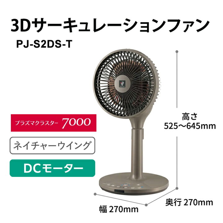 楽天市場】プラズマクラスター扇風機 3Dサーキュレーションファン 