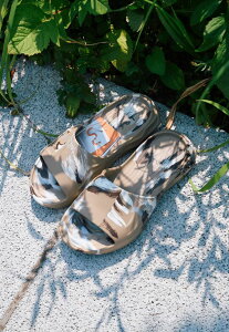�y KHAKI+BROWN �c��40/41 1�_���z doubleu ULTRA SPORTY SLIDE MARBLE �_�u�����[ �E���g�� �X�|�[�e�B �X���C�h �}�[�u�� �T���_��