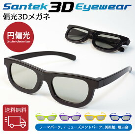 [SANTEK 3D EYEWEAR] 偏光3Dメガネ (Foldable Type) 偏光3Dメガネ 3Dメガネ 3Dテレビ 3D映画　プラスティックフレーム 軽量 レンズ素材樹脂 円偏光(CP ＝ Circular Polarizer Type)
