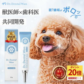 【★P20倍】ドクターデンタルワン 30g 1ヶ月分 犬 歯磨き 歯磨きジェル はみがき 歯石 犬口ケア 歯ブラシ 小型犬 愛犬歯磨き 愛犬デンタルケア 簡単 はみがき 歯垢 14種 乳酸菌配合 歯石とり 歯磨きペースト 歯石除去 ペット