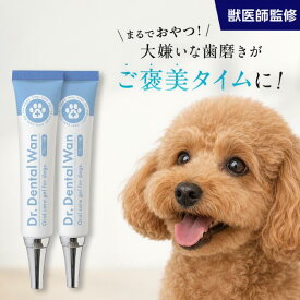 ドクターデンタルワン2本セット 犬 歯磨き 歯磨きジェル はみがき 歯石 犬口ケア 歯ブラシ 小型犬 愛犬歯磨き 愛犬デンタルケア 簡単 はみがき 歯垢 自然由来ケア成分14種 歯ブラシ 乳酸菌配合 30g×2本 2ヶ月分