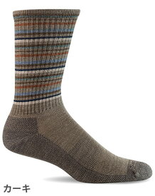 【送料無料】Sockwell ソックウェル メリノウール ソックス 冷え性 おうち時間 バンブー素材 締め付けない フィット感 立体構造 サステナブル 【CAMP STRIPE】