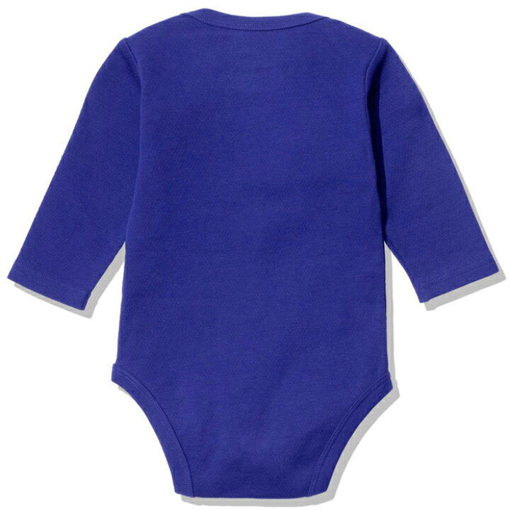 ザ・ノース・フェイス THE NORTH FACE ベビーロングスリーブコットンロンパース B L S Cotton Rompers NTB62205 キッズ 国内正規品 ブルー ピンク カーキ 長袖 オーガニックコットン ロゴプリント 吸汗速乾 肌面メッシュ 股下ボタン開き 肌着 出産祝い