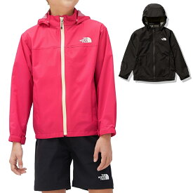 ノースフェイス THE NORTH FACE ベンチャージャケット Venture Jacket レインジャケット シェルジャケット NPJ12304 キッズ ジュニア 国内正規品 リサイクル素材 防水透湿 止水ファスナー フード取り外し可 パッカブル アウトドア ピンク ブラック