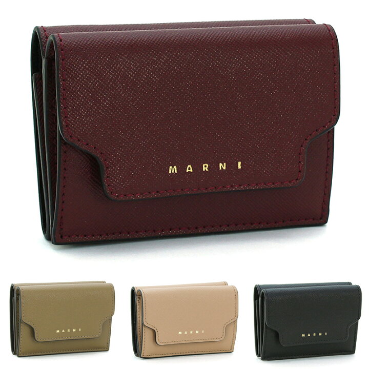 楽天市場】マルニ MARNI 三つ折りダブルホック財布 コンパクト 