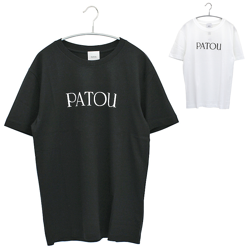 パトゥ PATOU オーガニックコットンロゴＴシャツ 半袖 ESSENTIAL PATOU T SHIRT JE0299999 レディース  トップス カジュアル シンプル オーガニックコットン素材 ホワイト ブラック サントノーレ