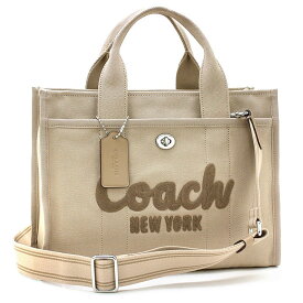 コーチ COACH バッグ トートバッグ（ショルダー付） カーゴトート CARGO TOTE CP158 レディース ボックス型 肩掛け クロスボディ 2WAY ロゴ刺しゅう キャンバス素材 A4 13インチ 通勤 通学