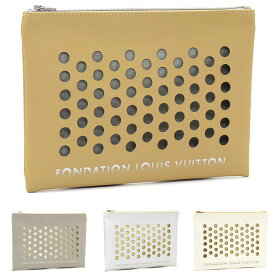 ルイヴィトン フォンダシオンルイヴィトン ポーチ POUCH 美術館限定商品 【223533：ホワイト×ベージュ】【223540：キャメル×グレー】【223557：シルバーグレー×ベージュ】【223564：グレー×オフホワイト】 【並行輸入品】