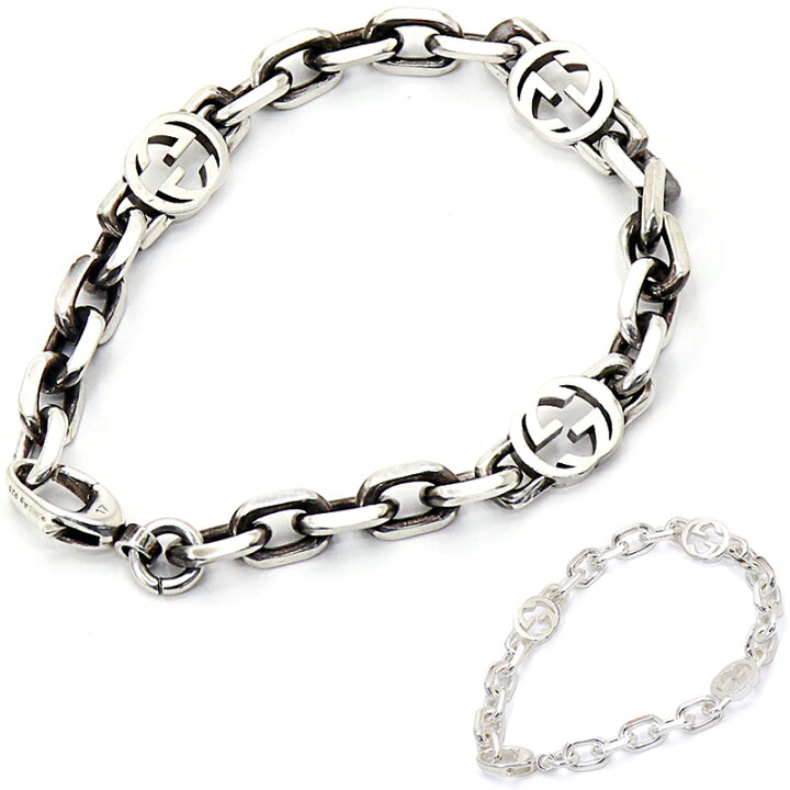 楽天市場】グッチ GUCCIブレスレット 17cm 19cm インターロッキングG  