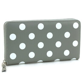 コムデギャルソン COMME des GARCONS 長財布ラウンドファスナー ポルカドットプリント POLKA DOTS PRINTED 水玉 本革 カジュアル SA0111PD レディース ブラック グレー ネイビー