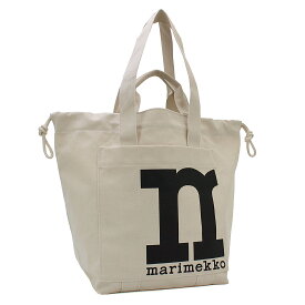 マリメッコ トートバッグ Mono City Tote Solid 091978 大容量 巾着 ドローコード マザーズバッグ 北欧 ナチュラル レディース コットンベージュ 【並行輸入品】