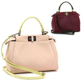 フェンディ ハンドバッグ（ショルダー付き） 2WAY ショルダーバッグ ピーカブーミニ PEEKABOO MINI 8BN244 68H ナッパレザー 本革 2WAY ターンロック 【並行輸入品】