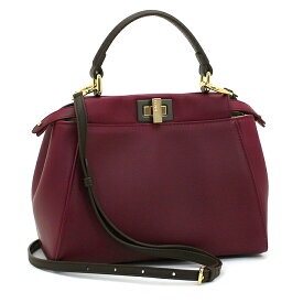 フェンディ ハンドバッグ（ショルダー付き） 2WAY ショルダーバッグ ピーカブーミニ PEEKABOO MINI 8BN244 68H ナッパレザー 本革 2WAY ターンロック 【並行輸入品】