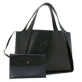 ステラマッカートニー STELLA McCARTNEY バッグ トートバッグ ステラロゴ STELLA LOGO 502793 W8542 ブラック 合皮 エレガント シンプル シック オフィス 大容量 ハンドバッグ