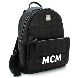 MCM エムシーエム バッグ リュック バックパック MMK8AVE83 レディース ポーチ付き 総柄 ブランドロゴ ブラック 3WAY ショルダーバッグ