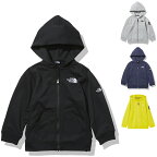 ノースフェイス THE NORTH FACE スクエアロゴフルジップ Square Logo Full Zip スウェットパーカー NTJ12116 キッズ 国内正規品 スクエアワッペンロゴ ロゴ刺繍 吸汗速乾 記名ラベル付き アウトドア スポーティ フード付き