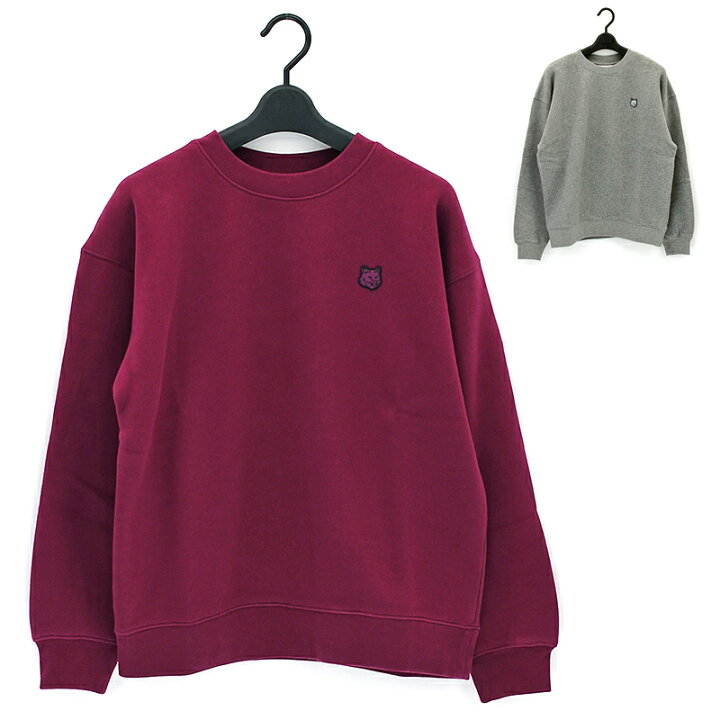 MAISON KITSUNE バーガンディ スウェット MAISON KITSUNE メゾンキツネ 