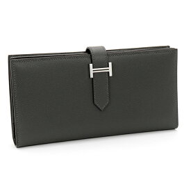 エルメス ベアンスフレ ヴォーマダム 長財布 ファスナー小銭入れ 084871CK 88 グラファイト 刻印W 【並行輸入品】