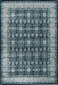 ラグ ジュウタン カーペット 160×230cm ブルー色 長方形 ウィルトン織 モダン BASUKU