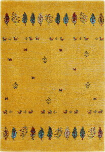 ラグ 絨毯 カーペット 200×250cm イエロー色 長方形 ホットカーペットOK ウィルトン織 HAIKU