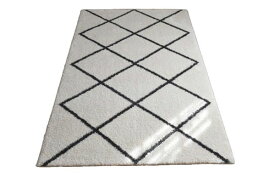 ラグ カーペット ジュウタン 160×230cm アイボリー色 モダンデザイン 長方形 絨毯 IRUMUSU