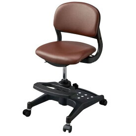 コイズミ ハイブリッドチェア 学習デスクチェア 合成皮革張り HyBrid Chair ミディアムブラウン色 CDC-876