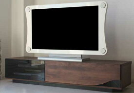 国産木製テレビボード150センチ幅 クアトロ ダークブラウン色 完成品