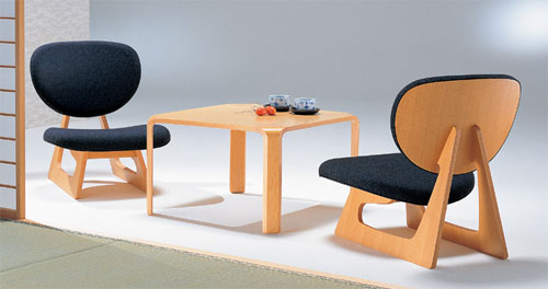 楽天市場】布張り座椅子 低座椅子 完成品 国産品（日本製） 天童木工 