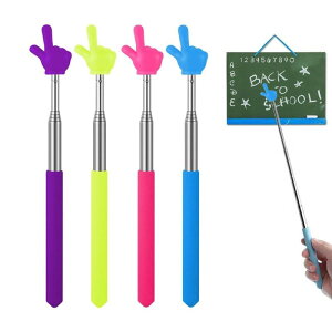 指示棒 指し棒 指差し棒 ポインター 教師ポインター ハンドポインター 伸縮式 伸縮ポール 小型 便利な収納 握りやすい 滑り止めグリップ かわいい手のデザイン 会議 研修 授業 講義