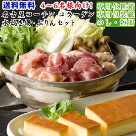 ご当地グルメ ギフト プレゼント 内祝い 内祝 送料無料 三和の純鶏名古屋コーチン 水炊き鍋・ぷりんセット(TCN-I) 創業明治33年さんわ 鶏三和 贈答 歳暮 ギフトセット プリン 地鶏 鶏肉