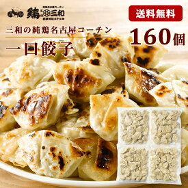 名古屋コーチン 餃子 約160個 焼き餃子 水餃子 蒸し餃子 冷凍 惣菜 おかず おつまみ 冷凍食品 中華 お取り寄せ グルメ 鍋 スープ 弁当 業務用 大容量 送料無料 鶏三和 三和 さんわ 三和の純鶏名古屋コーチン