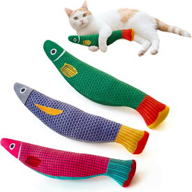 ＼お買い物マラソンP最大49倍／猫 おもちゃ またたび 猫用ぬいぐるみ ひとり遊び 天然キャットニップ入り 歯磨き ストレス発散 運動不足 爪磨き 3点セット 魚