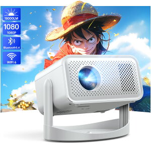 vWFN^[ ƒp y2025NVf 360°] 18000LM 1080P 4K Ή z V e ^ O z[vWFN^[ HiFi Xs[J[  u^ Q Bluetooth5.4 WIFI6 iOS Android PC TVStick Q[ v