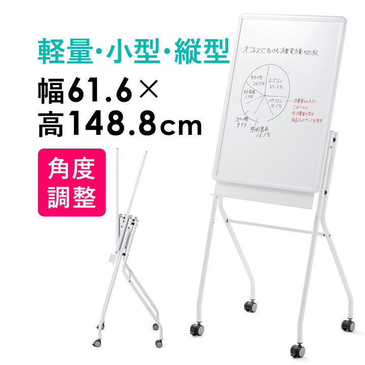 楽天市場】ホワイトボード 簡易パーティション 片面 縦型 キャスター 