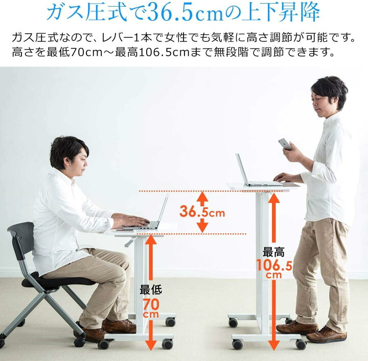 楽天市場】【火曜限定 クーポンで1200円OFF】昇降デスク ガス圧 88cm幅 